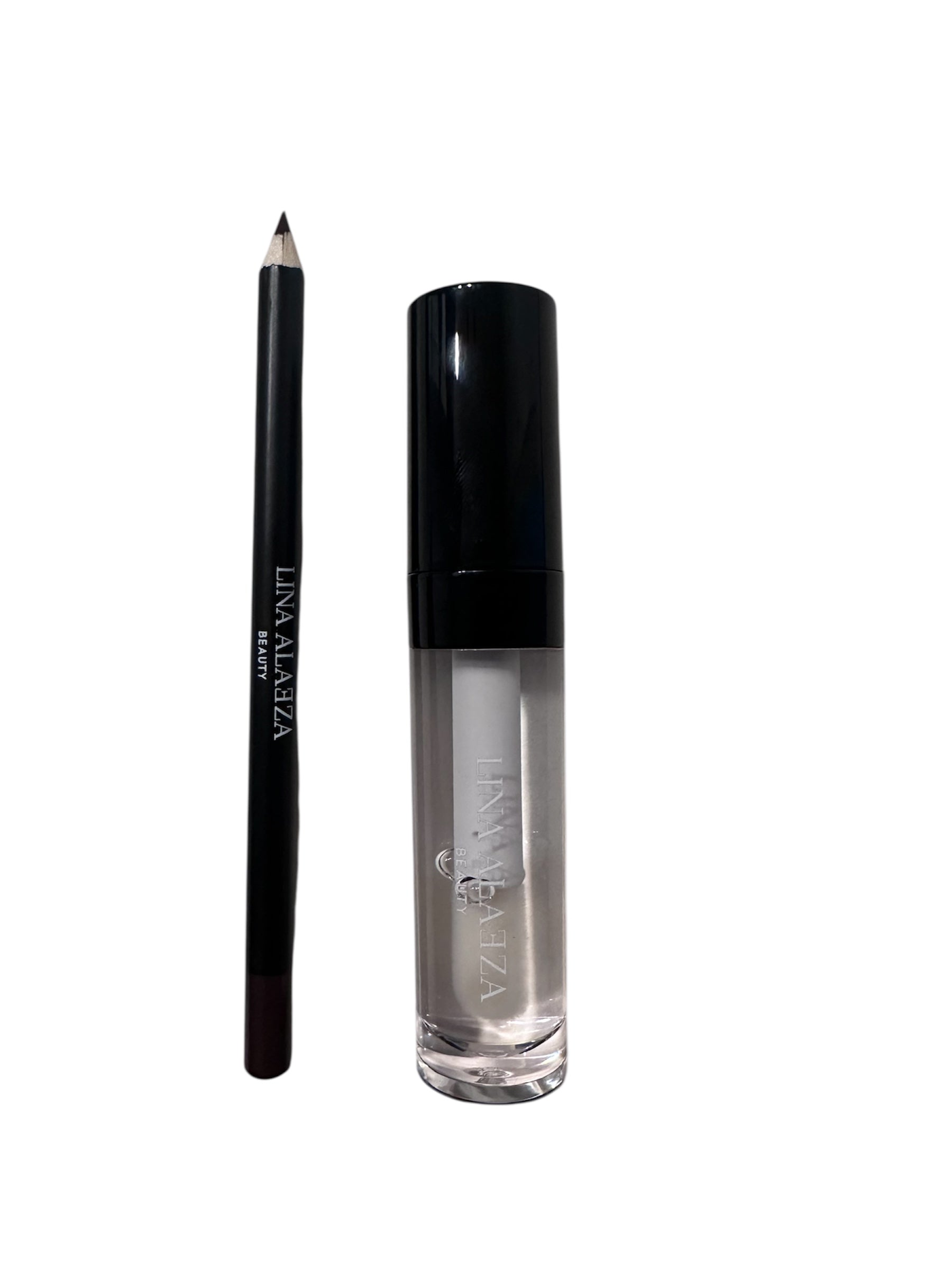 "Case Closed lip liner and gloss set on a white background"